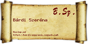 Bárdi Szeréna névjegykártya